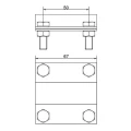 Earth clamp 2-plate rod; B up to 40 mm, dia 20 mm PV-24-03 (2)