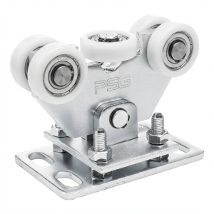 Package of nylon trolleys for self-supporting sliding gates + accessories KIT for rail 80