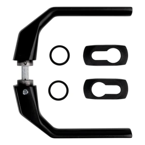 Black steel bracket 125×80 mm