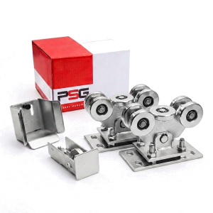 Sliding gate trolley pack: 2× trolley (5-roller, metal) + accessories