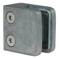 Glass holder 45x45x26 mm, glass 6-10.76 mm, zamak, flat system, raw