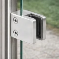 Glass clamp 45x45x26 mm, glass 6-10.76 mm, AISI 304, flat system, satin 000-260 (3)