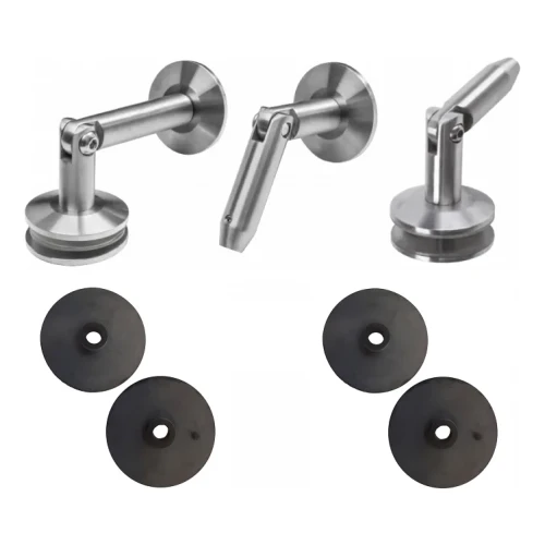 Glass canopy system M12, 3-piece, for pull rod fi 12mm, glass 8-17.52mm (aisi304, universal, satin) (10) 000-285 (1)