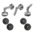 Glass canopy system M12, 3-piece, for pull rod fi 12mm, glass 8-17.52mm (aisi304, universal, satin) (10) 000-285 (1)
