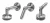 Glass canopy system M12, 3-piece, for pull rod fi 12mm, glass 8-17.52mm (aisi304, universal, satin) (10) 000-285 (2)