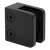 Point glass clamp 45x45x26 mm, black, glass 6-10.76 mm, zamak, flat system, painted 000-286 (3)