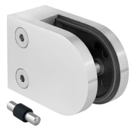 Glass holder 50x40x26 mm. pin, glass 6-10.76 mm, AISI 304, flat system, satin