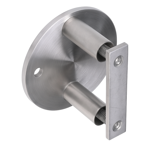 Side mounting of post fi 42.4 mm to pipe fi 100 mm AISI 304 satin 000-299 (1)