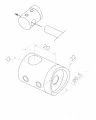Pass-through holder for rod/tube fi 12 mm. system for tube 42.4 mm, AISI 304 satin 000-290 (2)