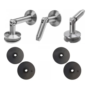 Glass canopy system M10 3-element back plate fi 10 mm glass 8-17.52 mm AISI 304 satin