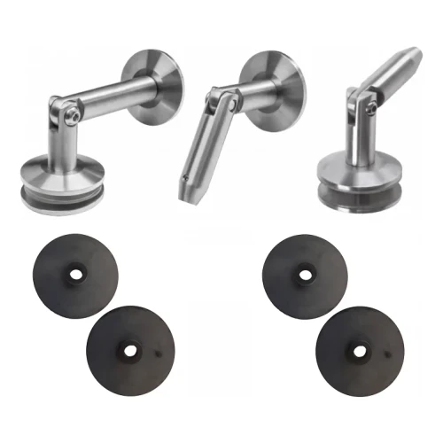 Glass canopy system M10 3-piece back plate fi 10 mm glass 8-17.52 mm AISI 304 satin 000-261 (1)
