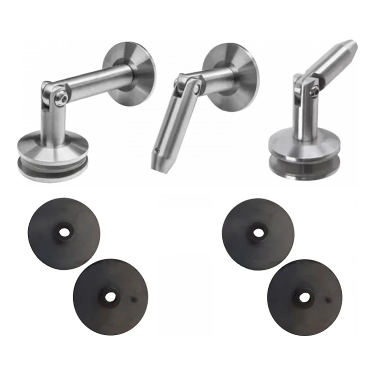 Glass canopy system M10 3-piece back plate fi 10 mm glass 8-17.52 mm AISI 304 satin 000-261 (1)