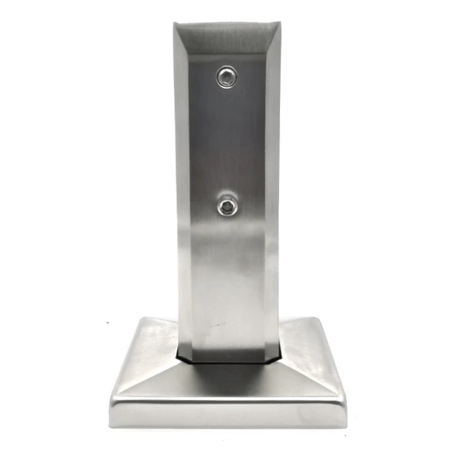 Vertical glass spigot clamp 50x50/100x100 mm glass 12-17.52 mm AISI 304 satin 000-291 (2)