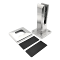 Vertical glass spigot clamp 50x50/100x100 mm glass 12-17.52 mm AISI 304 satin 000-291 (4)