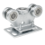 Running trolley 80 steel rollers for sliding gate with adjustment 5-roller 000-314 (1)