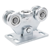 Running carriage gate 80 for sliding gate – 5-roller, steel rollers