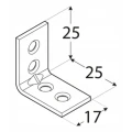 Angle bracket mounting connector KW 1 25x25x17x1.5 mm galvanised 000-346 (3)