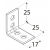 Angle bracket mounting connector KW 1 25x25x17x1.5 mm galvanised 000-346 (3)