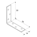 Furniture angle bracket KW 30 30x30x14x1.5 hot-dip galvanised 000-350 (4)