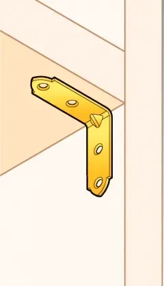 Mounting bracket KW 3 50x50x17x2.0 gold galvanised 000-348 (5)