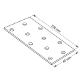 Perforated plate flat connector PP 2 40x100x2.0 000-359 (3)