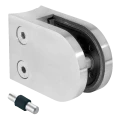 Glass holder 50x40x26 mm with pin, glass 6-10.76 mm, AISI 304, system 42.4, polished 000-264 (1)
