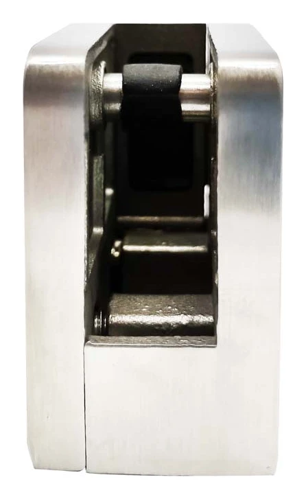Glass holder 45x45x26 mm with pin bracket glass 6–10.76 mm AISI 304 flat system satin 000-268 (2)