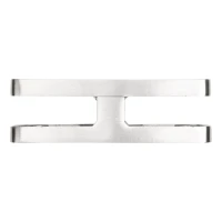 Glass holder 180° 95x45x30 mm with pin glass 6-12.76 mm, AISI 304, satin
