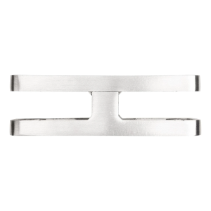 Glass holder 180° 95x45x30 mm with pin glass 6-12.76 mm, AISI 304, satin