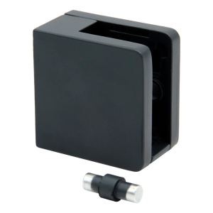 Glass clamp 45x45x26 mm for flat surface with bracket anthracite
