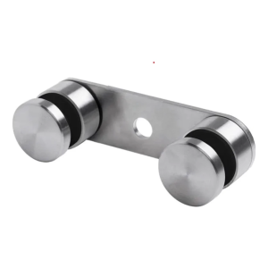 Double glass clamp 8-21.52mm fi 50/M10 L=170mm AISI 304 satin
