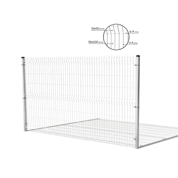 3D Fence Panels 1230x2500 mm Wire 4 mm 51 Wires Graphite RAL 7016 (50 pcs.) 000-486 (1)