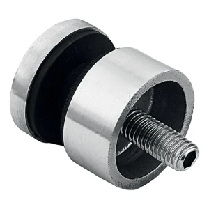 Point glazing fitting for glass 6-12mm Ø 30/13/M8x40 AISI304 flat system polished