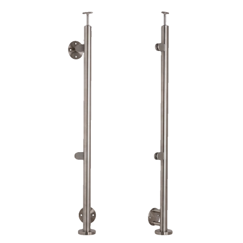 Left end post ø 42.4x1230mm AISI304 side mounting satin 000-525 (1)