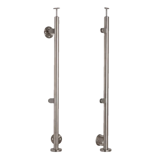 Left end post ø 42.4x1230mm AISI304 side mounting satin 000-525 (1)