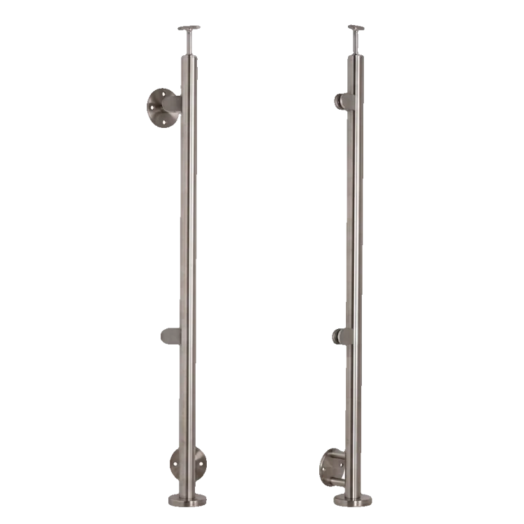 Left end post ø 42.4x1230mm AISI304 side mounting satin 000-525 (1)