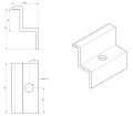 End clamp H40 aluminum 6060 hole M8 PV-03-09 (3)