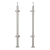 Corner Balustrade Post for Glass ø42.4x1060/1102.4mm 4 Clamps Brushed 000-559 (1)
