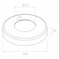 Corner Balustrade Post for Glass ø42.4x1060/1102.4mm 4 Clamps Brushed 000-559 (4)