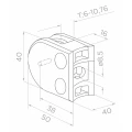Corner Balustrade Post for Glass ø42.4x1060/1102.4mm 4 Clamps Brushed 000-559 (6)