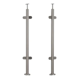 Intermediate balustrade post ø 42.4x1060/1102.4 mm/ 4 glass clamps