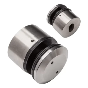 Point fixing glass bracket 8-16.76mm Ø 48/26/M10x38 AISI304 keyed flat system satin