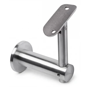 Wall-mounted adjustable handrail bracket fi 50mm articulated AISI304 system 42.4 satin