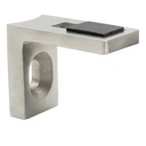 Glass bracket 40x35x20 mm AISI304 system 42.4 satin