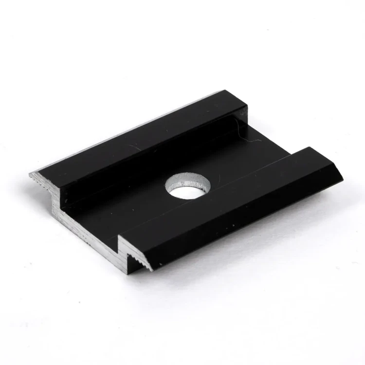 Middle clamp H8 aluminum 6060 hole M8 anodized PV-04-04