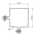 Corner bracket for fencing panels 100x100 mm galvanised 000-773 (4)