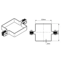 Intermediate panel bracket for 100x100 mm fencing panels galvanised 000-777 (4)