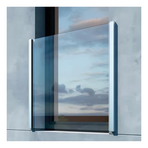 Kozza KB5000 – complete French balcony aluminium H1100 mm, glass 16–17.52 mm, matt anodised 000-851 (1)