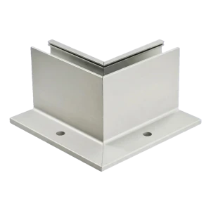 L-shaped internal corner aluminium profile for all-glass balustrades 230×120×95 mm