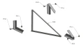 Mounting triangle 15 horizontal 890x860x240 PV-09-04 (2)